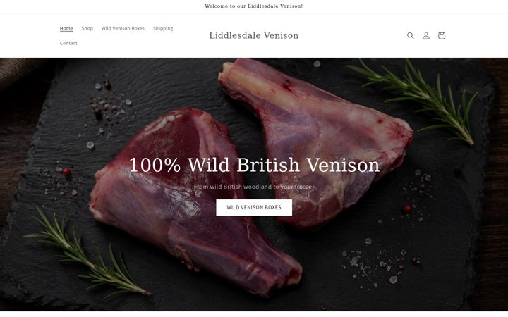 Screenshot of liddlesdalevenison.co.uk