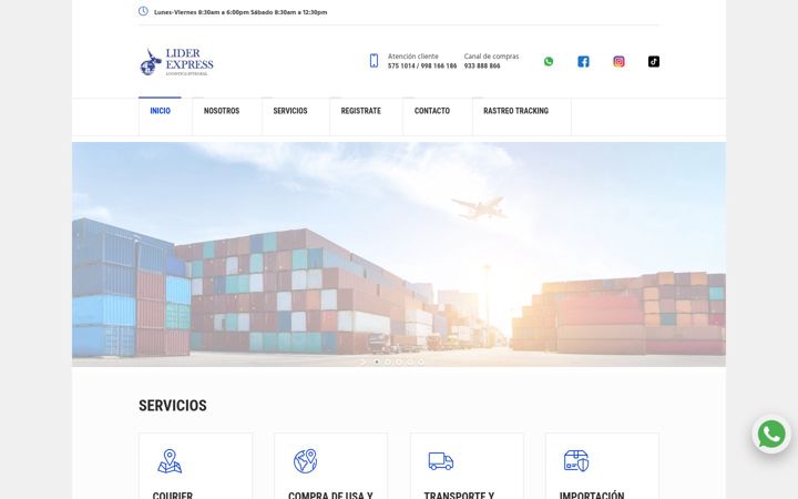 Screenshot of liderexpressperu.com