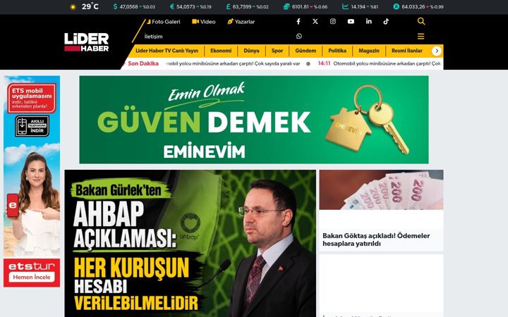 Skærmbillede af liderhaber.com.tr