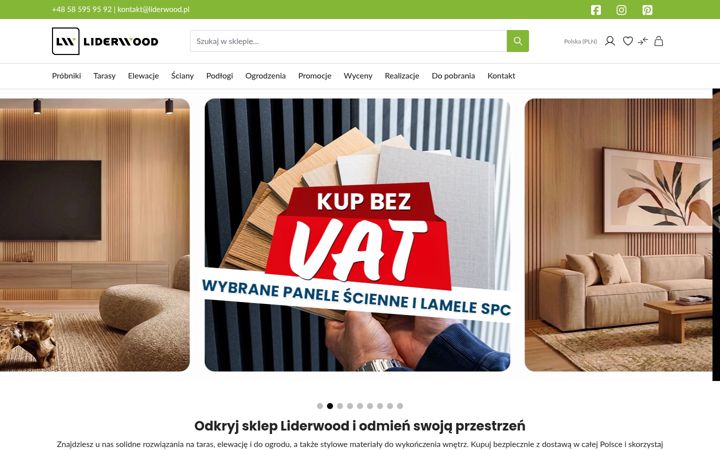 Screenshot of liderwood.pl