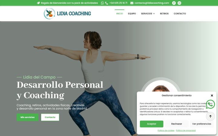 Screenshot of lidiacoaching.com