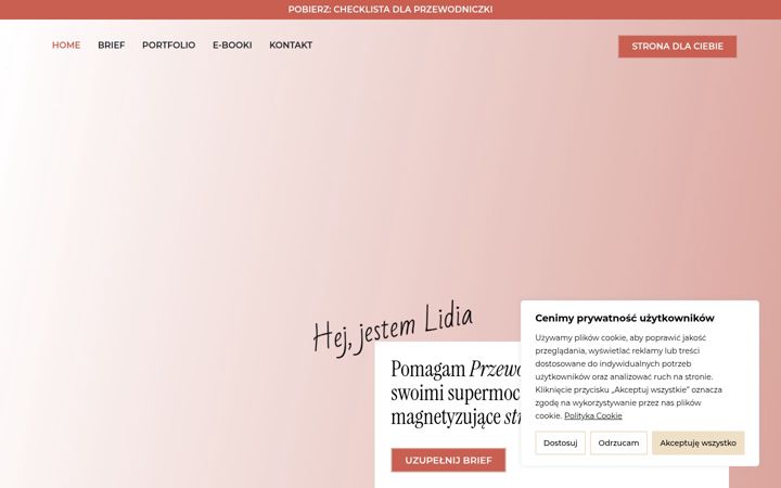 Screenshot of lidiajekielek.pl