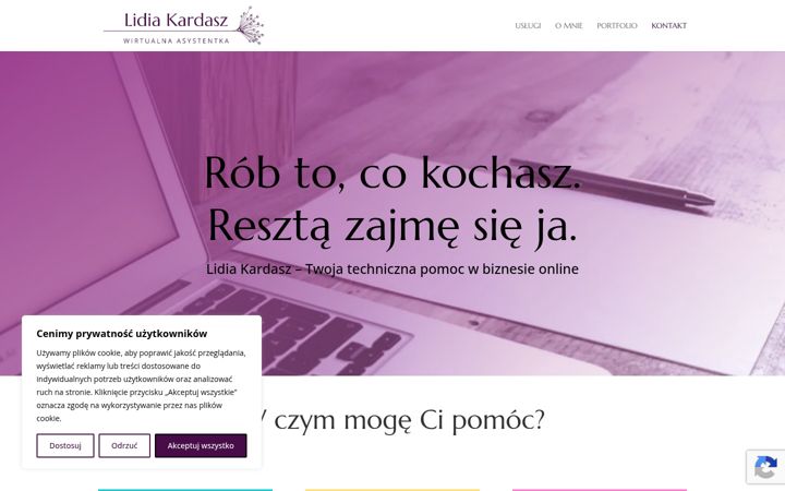 Screenshot of lidiakardasz.pl