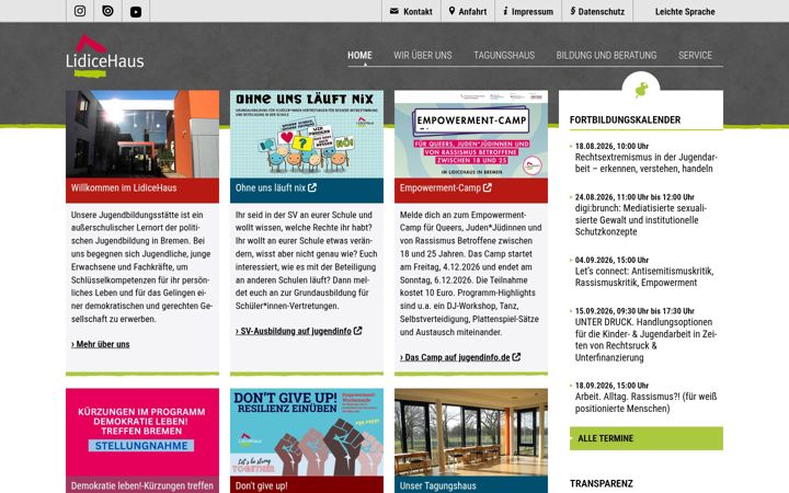 Screenshot of lidicehaus.de