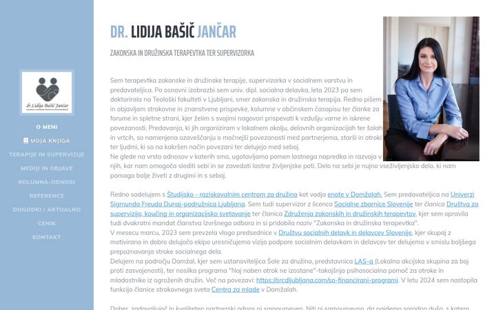 Screenshot of lidijabjancar.com