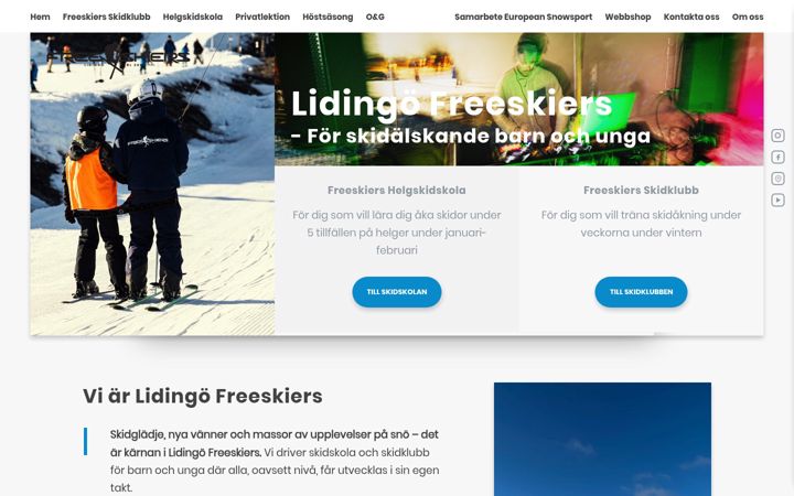 Screenshot of lidingofreeskiers.com