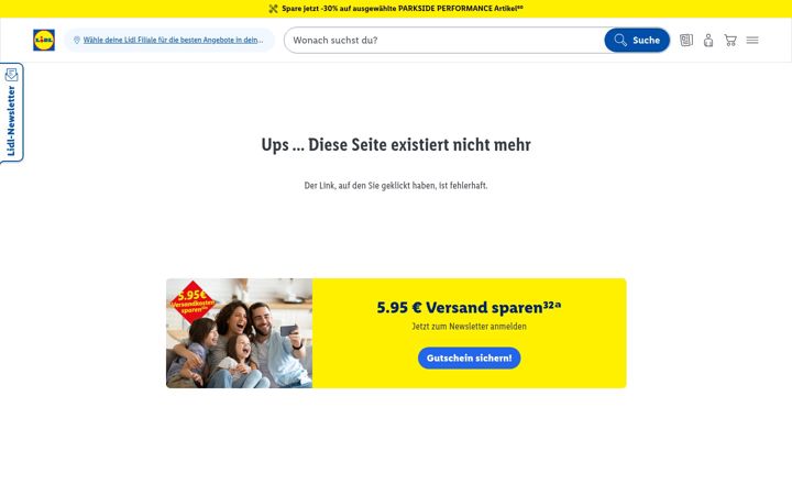 Screenshot of lidl-blumen.de