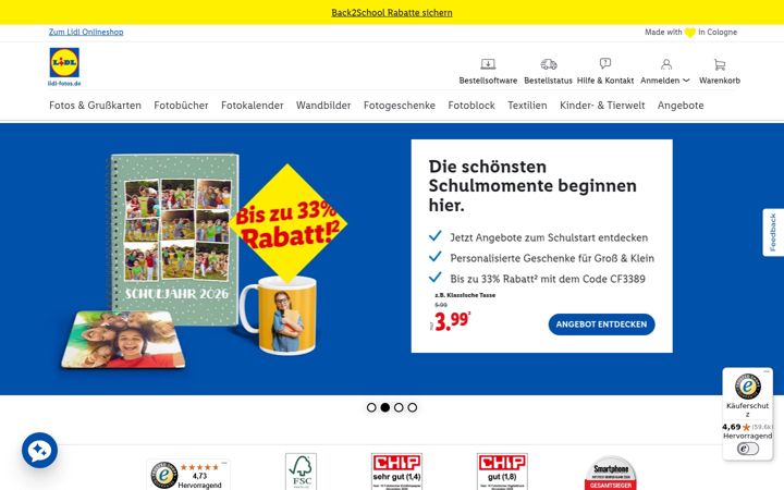 Screenshot of lidl-fotos.de