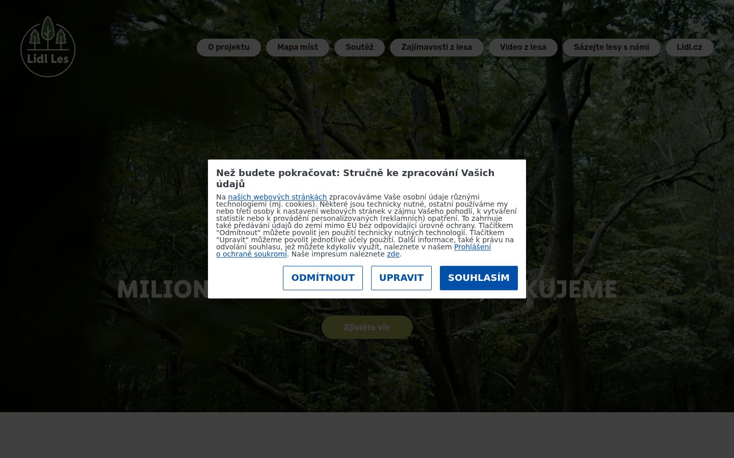 Screenshot van de toestemmingsbanner zoals getoond vóór enige interactie