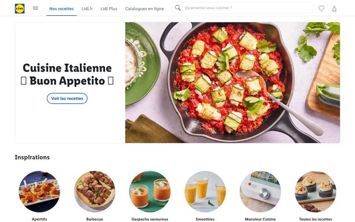 Screenshot of lidl-recettes.fr