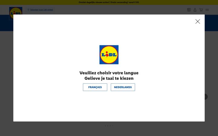 Screenshot of lidl-shop.be