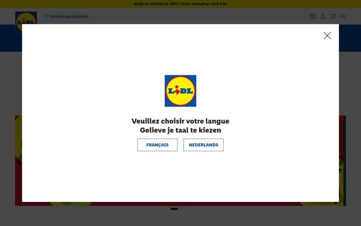 Screenshot of lidl.be
