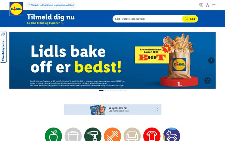 Screenshot of lidl.dk