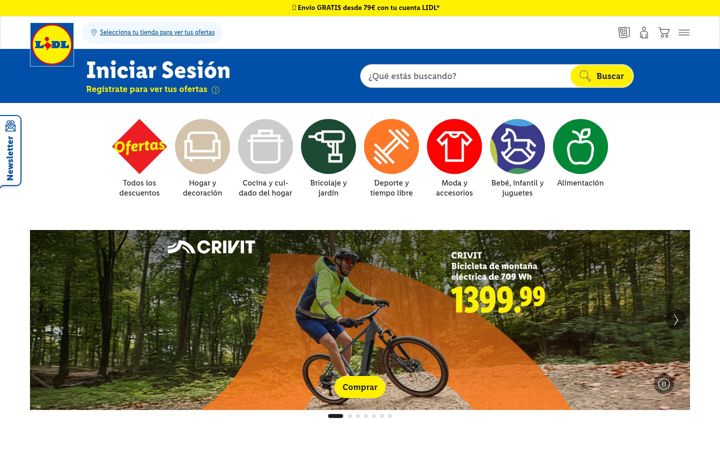 Screenshot ta' lidl.es