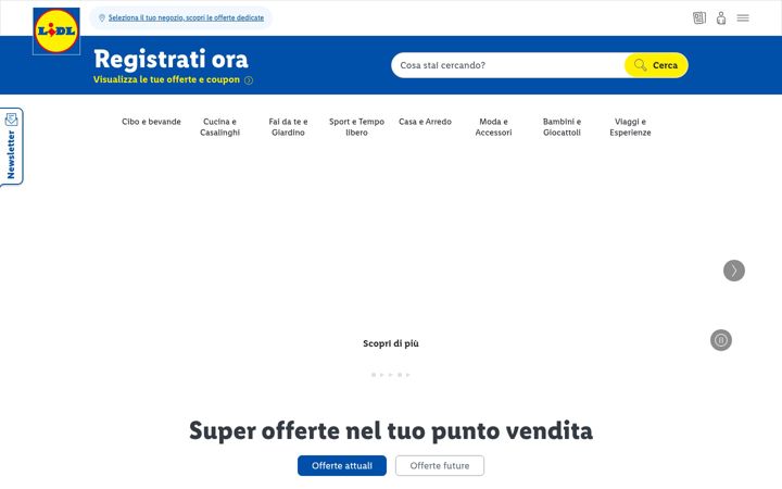 Ekrano kopija lidl.it