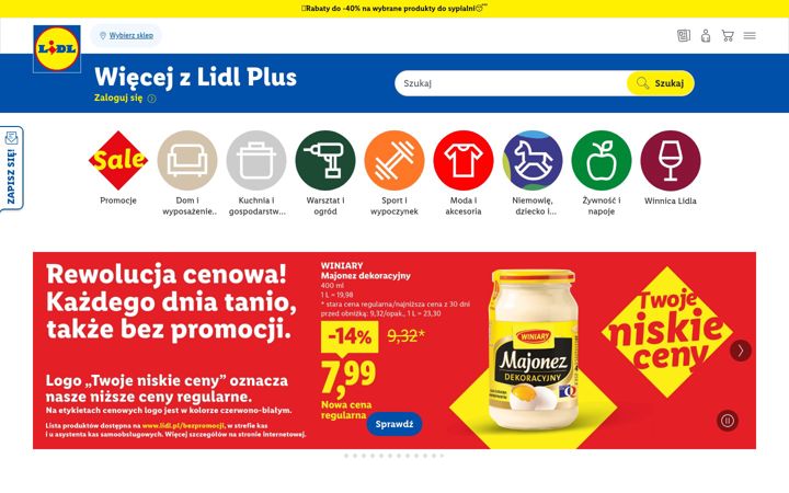 Screenshot of lidl.pl
