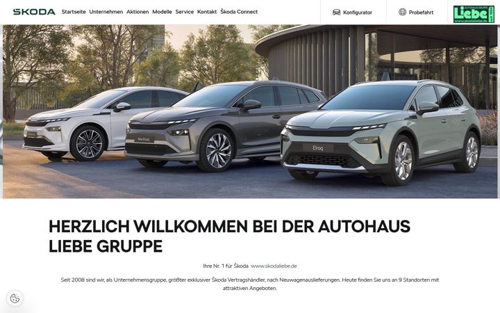 Screenshot of liebeautos-braunschweig.skoda-auto.de