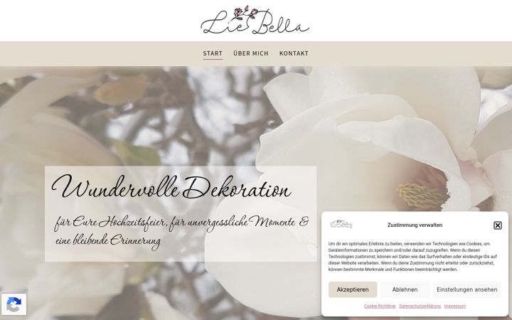 Screenshot of liebella-hochzeit.com