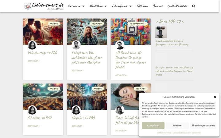 Screenshot of liebenswert.de