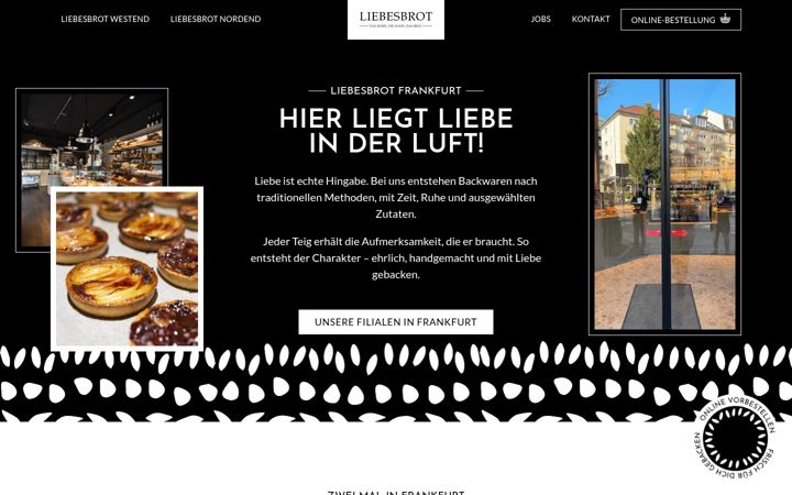 Screenshot of liebesbrot.com