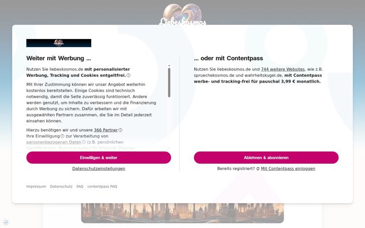 Screenshot of liebeskosmos.de