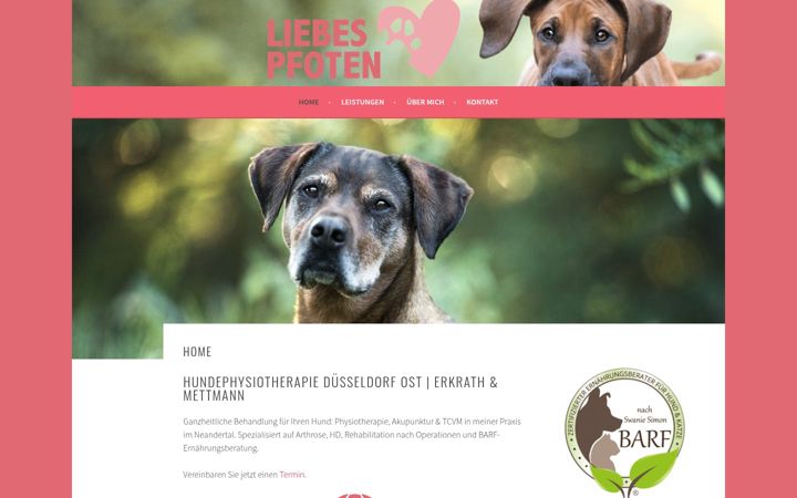 Screenshot of liebespfoten.de