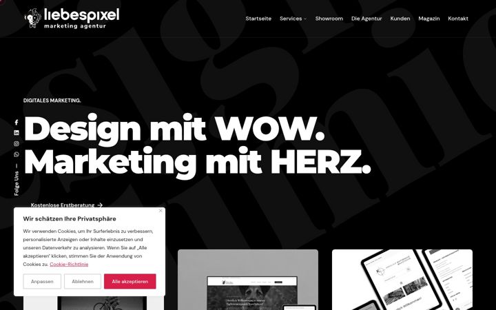 Screenshot of liebespixel.de