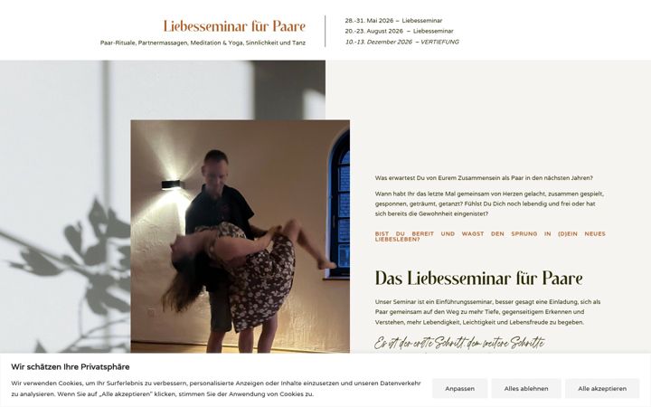 Screenshot of liebesseminar.de