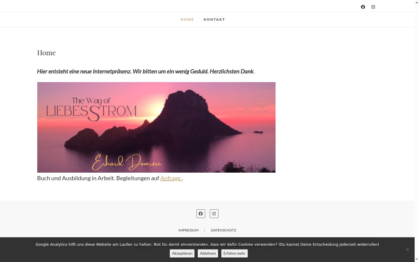 Skærmbillede af samtykkebanneret, som det blev vist før nogen interaktion