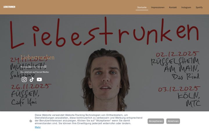 Screenshot of liebestrunkenmusik.de