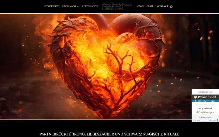 Screenshot of liebeszauber4you.de