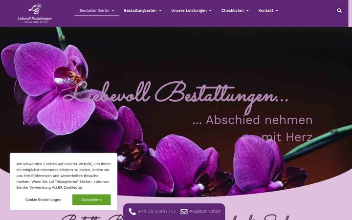 Screenshot of liebevoll-bestattungen.de