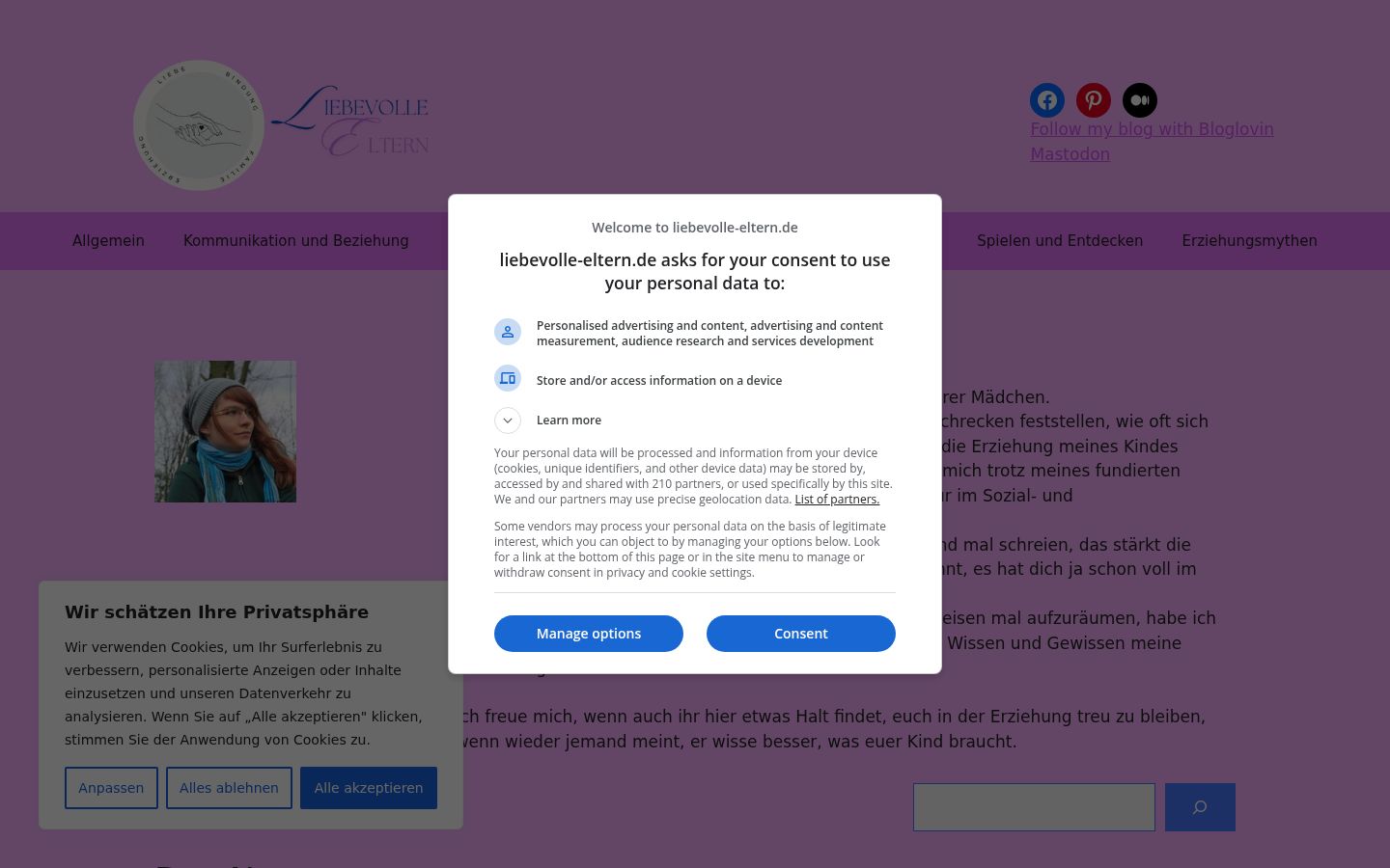 Snímka obrazovky banera súhlasu zobrazeného pred akoukoľvek interakciou