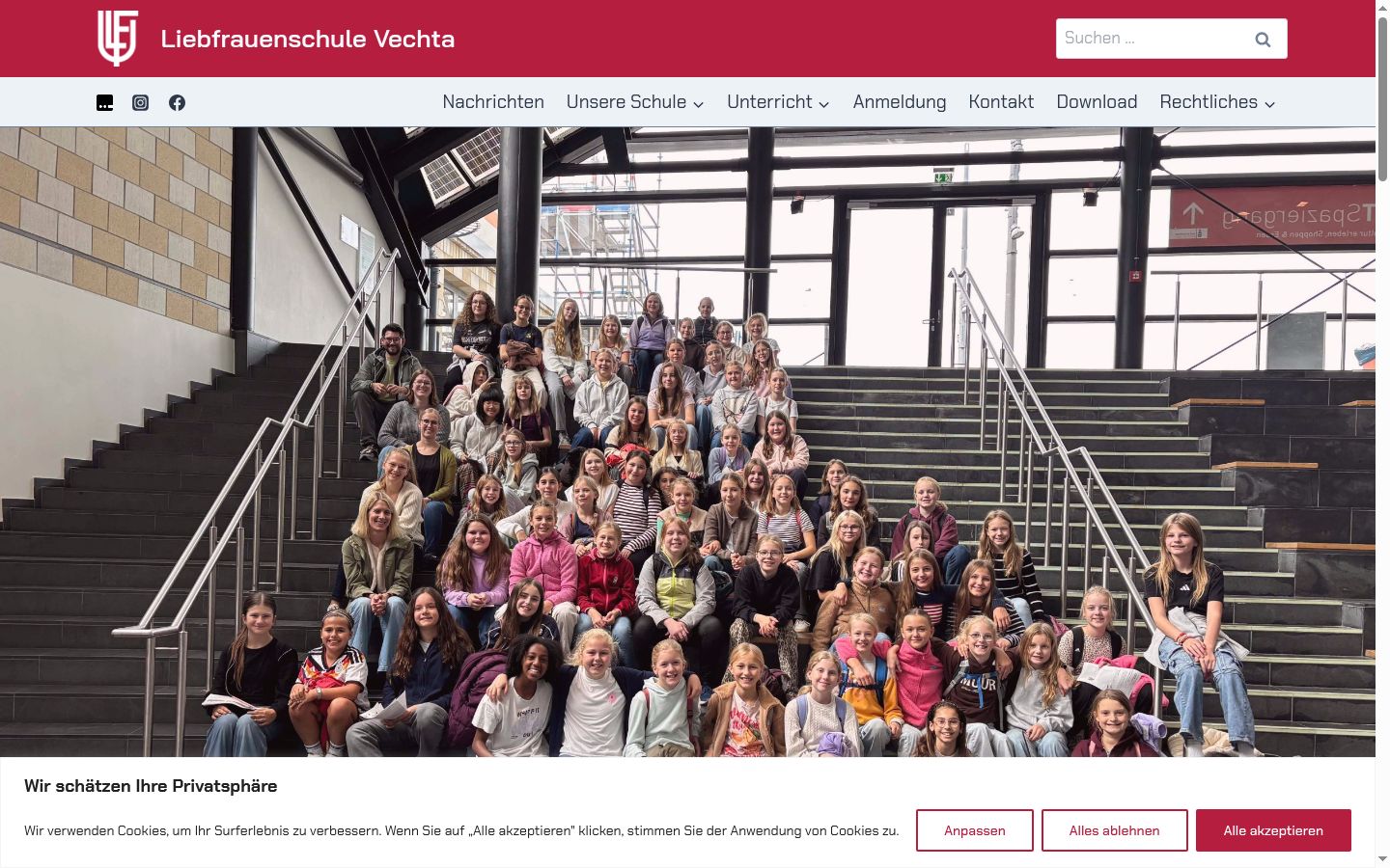 Screenshot des Einwilligungsbanners vor jeglicher Interaktion