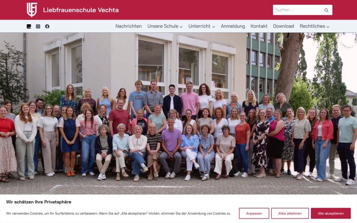 Screenshot of liebfrauenschule-vechta.de