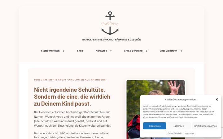 Screenshot of liebfrech.de