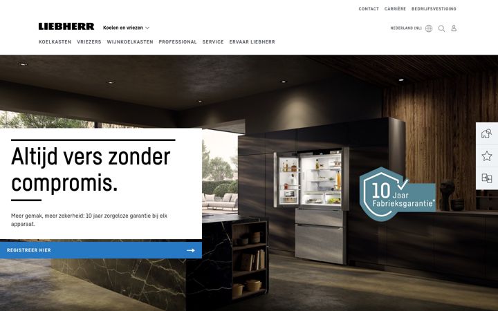 Screenshot of liebherr-home.nl
