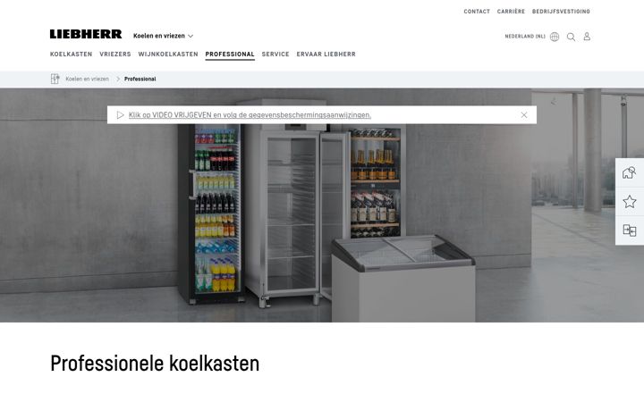 Screenshot of liebherr-professional.nl