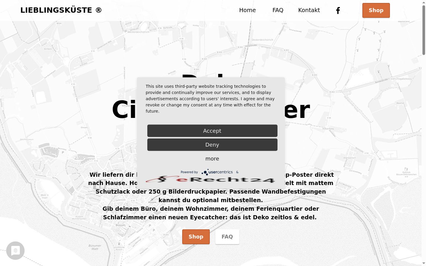 Screenshot tal-banner tal-kunsens muri qabel kwalunkwe interazzjoni