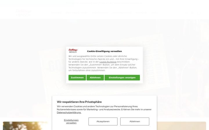 Screenshot of lieblingsmensch-geschenke.de