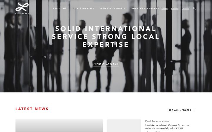 Screenshot of liedekerke.com