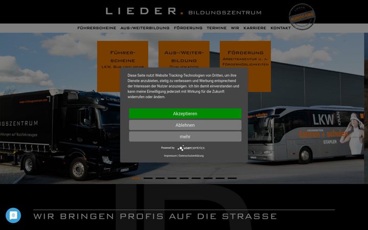 Screenshot of lieder-bildungszentrum.com