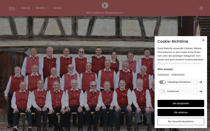 Screenshot of liederkranzoberguenzburg.de