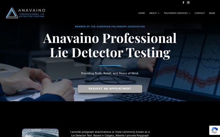 Screenshot of liedetectortest.ca