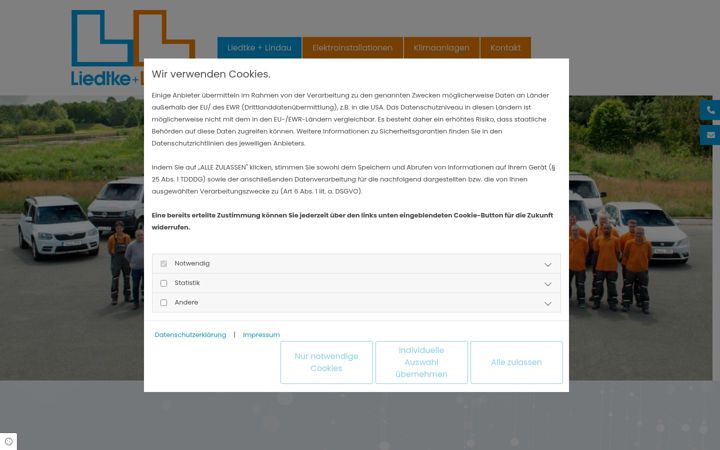 Screenshot of liedtke-lindau.de