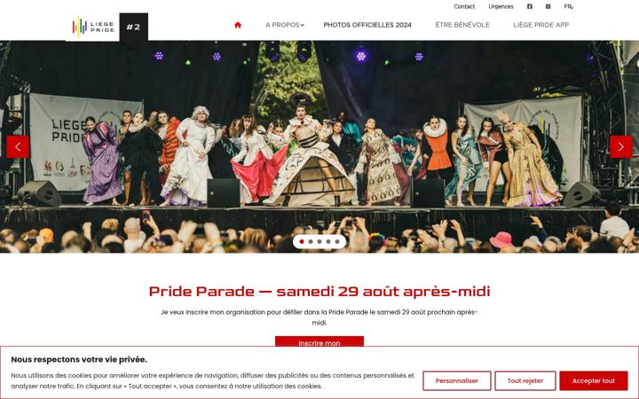 Screenshot of liegepride.be