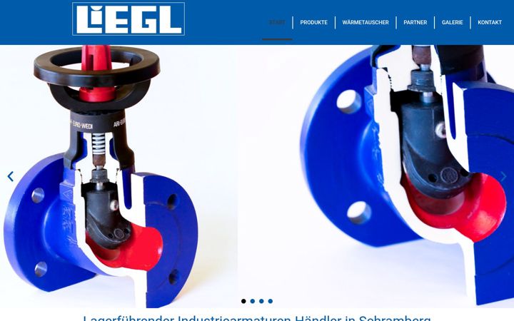Screenshot of liegl-armaturen.de