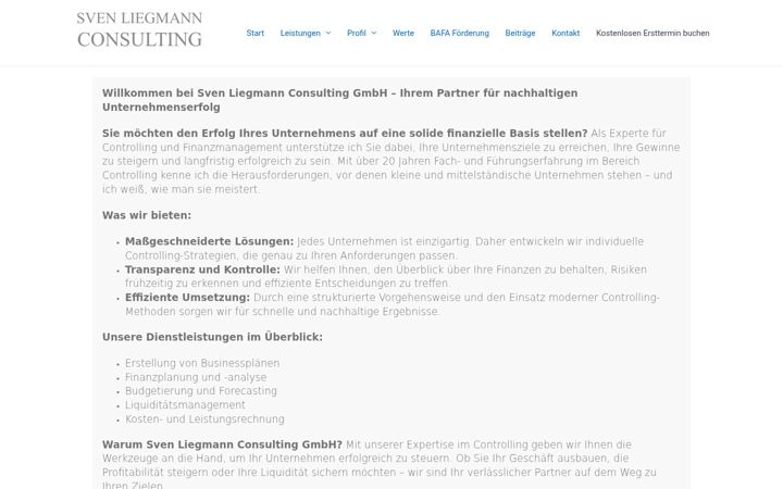 Screenshot of liegmann-consulting.de