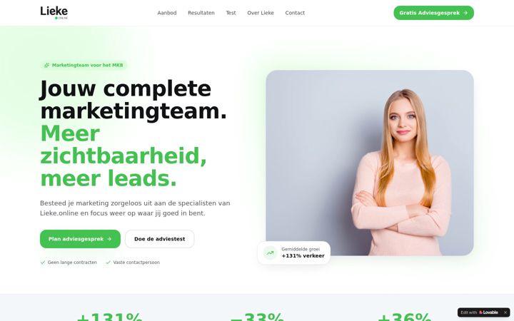 Screenshot stránky lieke.online
