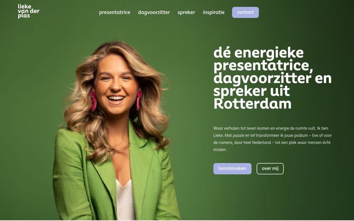 Screenshot of liekevanderplas.nl